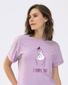 Shop I Purple You Boyfriend T-Shirt-Front