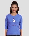 Shop I Purple You Round Neck 3/4th Sleeve T-Shirt-Front