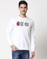 Shop I See You Fleece Sweatshirt White-Front