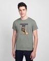 Shop I Would Prefer Neat Half Sleeve T-Shirt Meteor Grey-Front