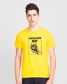 Shop I Would Prefer Neat Half Sleeve T-Shirt Pineapple Yellow -Front