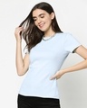 Shop Ice Water Blue Half Sleeve T-Shirt-Front