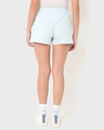 Shop Ice Water Blue Solid Regular Fit Shorts-Design