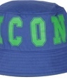 Shop Unisex Blue Icon Printed Bucket Hat