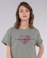 Shop Imagine Heart Boyfriend T-Shirt-Front