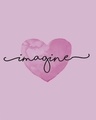 Shop Imagine Heart Half Sleeve T-shirt-Full