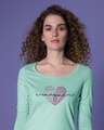 Shop Imagine Heart Scoop Neck Full Sleeve T-Shirt-Front