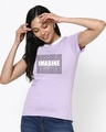 Shop Imagine Varsity Half Sleeve T-shirt-Front