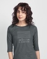 Shop Imperfection Round Neck 3/4th Sleeve T-Shirt-Front