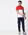 Shop Imperial Red-White Two Block Polo T-Shirt-Full