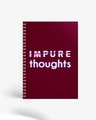 Shop Impure Thoughts Designer Notebook (Hardbound, A5 Size, 144 Pages, Ruled Pages)-Front