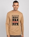 Shop In Yourself Full Sleeve T-Shirt-Front