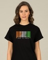 Shop India Barcode Boyfriend T-Shirt-Front