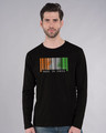 Shop India Barcode Full Sleeve T-Shirt-Front