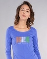 Shop India Barcode Scoop Neck Full Sleeve T-Shirt-Front