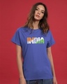 Shop India Tricolor Boyfriend T-Shirt-Front