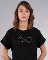 Shop Infinity Music Boyfriend T-Shirt-Front