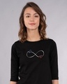 Shop Infinity Music Round Neck 3/4th Sleeve T-Shirt-Front