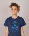 Shop Infinity Peace Boyfriend T-Shirt-Front