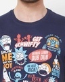Shop Men's Blue Scranton Infography Printed T-Shirt