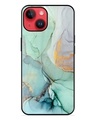 Shop Ink Paint Abstract Premium Printed Glass Cover for Apple iPhone 14 (Shock Proof, Scratch Resistant)-Front