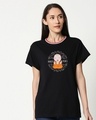 Shop Inner Peace Boyfriend Varsity Rib T-Shirt Multicolor-Front