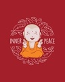Shop Inner Peace Half Sleeve Printed T-Shirt Bold Red-Full