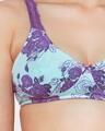 Shop Women's Organic Cotton Antimicrobial Lace Back Lightly Padded Non Wired Bra-Full