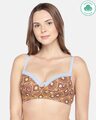 Shop Women's Organic Cotton Antimicrobial Lightly Padded Lace Touch Bra-Front