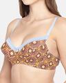 Shop Women's Organic Cotton Antimicrobial Lightly Padded Lace Touch Bra-Full