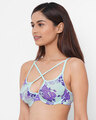 Shop Women's Organic Cotton Antimicrobial Lightly Padded Underwired Cage Bra-Design