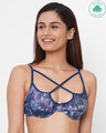 Shop Women's Organic Cotton Antimicrobial Lightly Padded Underwired Cage Bra-Front