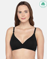 Shop Women's Organic Cotton Antimicrobial Seamless Triangular Bra With Supportive Stitch-Front