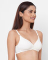 Shop Women's Organic Cotton Antimicrobial Seamless Triangular Bra With Supportive Stitch-Design