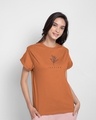 Shop Inspire Leaf Boyfriend T-Shirt Vintage Orange-Front