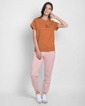 Shop Inspire Leaf Boyfriend T-Shirt Vintage Orange-Design
