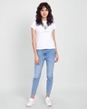 Shop Inspire Leaf Half Sleeve T-Shirt White-Full