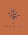 Shop Inspire Leaf Round Neck 3/4 Sleeve T-Shirt Vintage Orange-Full