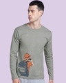 Shop Insta Story Full Sleeve T-Shirt Meteor Grey-Front