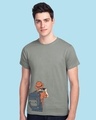 Shop Men's Grey Insta Story Graphic Printed T-shirt-Front