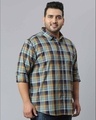 Shop Men's Blue Checks Stylish Full Sleeve Casual Shirt-Full