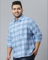 Shop Men's Blue Checks Stylish Full Sleeve Casual Shirt-Design