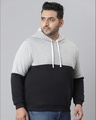 Shop Men's Black Colorblock Stylish Casual Hooded Sweatshirt-Design