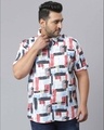 Shop Men Graphic Design Stylish Half Sleeve Casual Shirts-Front
