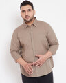 Shop Men's Plus Size Solid Stylish Casual Shirt-Front