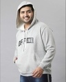 Shop Men's Grey Printed Stylish Full Sleeve Hooded Casual Sweatshirt-Design