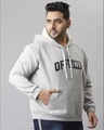 Shop Men's Grey Printed Stylish Full Sleeve Hooded Casual Sweatshirt-Full