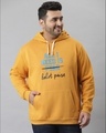 Shop Men's Yellow Printed Stylish Hooded Casual Sweatshirt-Front