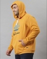 Shop Men's Yellow Printed Stylish Hooded Casual Sweatshirt-Design