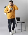 Shop Men's Yellow Printed Stylish Hooded Casual Sweatshirt
